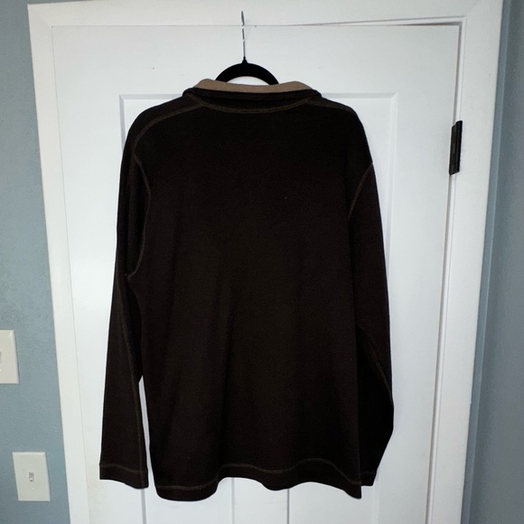 Banana Republic Men's 3/4 Zip Brown Sweater  - XL - Picture 4 of 6